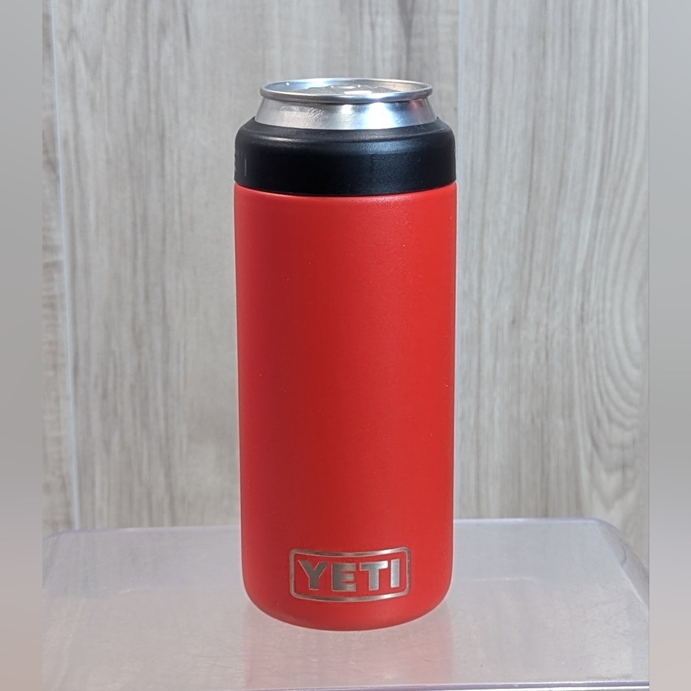 YETI Rambler 12 oz Slim Can Colster Rescue Red